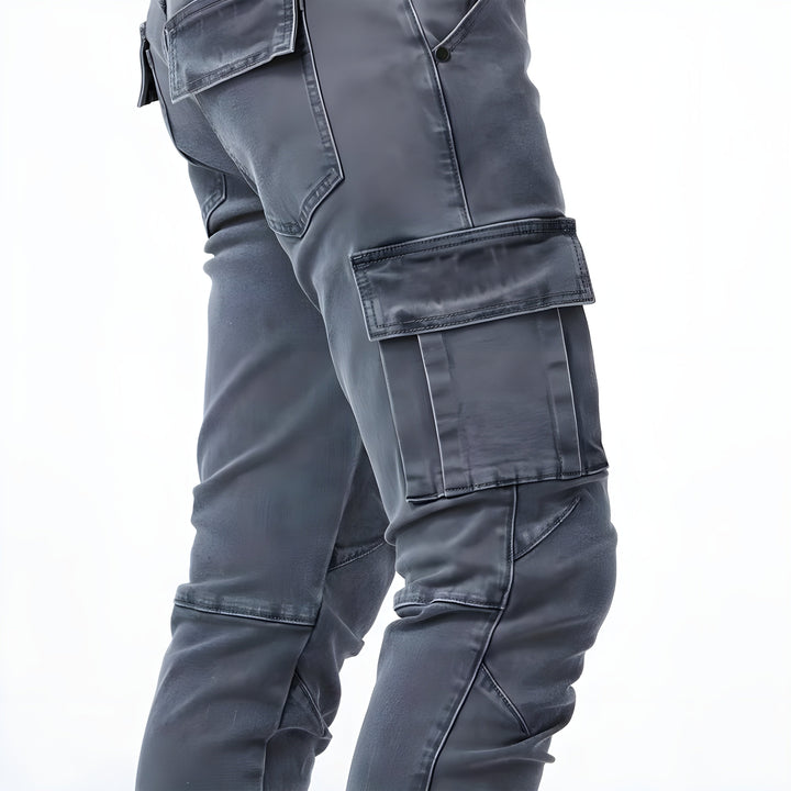 LAURENT | Pantalon cargo en denim extensible